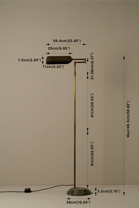 Hyde aged brass floor lamp | Floor Lamp | lights&lamps | UK | Modern Affordable Designer Lighting