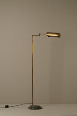 Hyde aged brass floor lamp