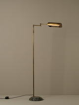 Hyde aged brass floor lamp