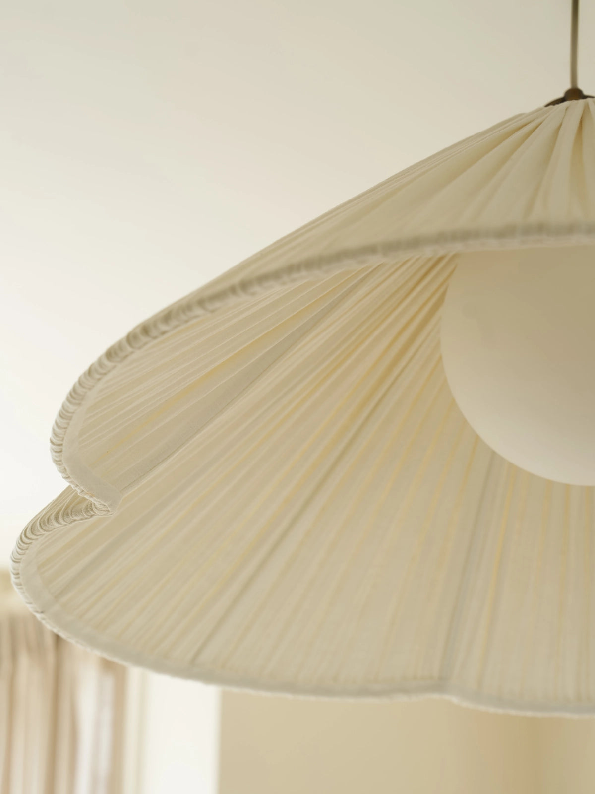 Lindi – bronze and linen scalloped pendant| Ceiling Light | Lights & Lamps | UK | Modern Affordable Designer Lighting