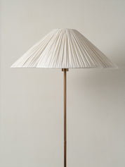 Lindi - aged brass and linen scalloped floor lamp | Floor Lamp | Lights & Lamps | UK | Modern Affordable Designer Lighting