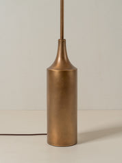 Lindi - aged brass and linen scalloped floor lamp | Floor Lamp | Lights & Lamps | UK | Modern Affordable Designer Lighting