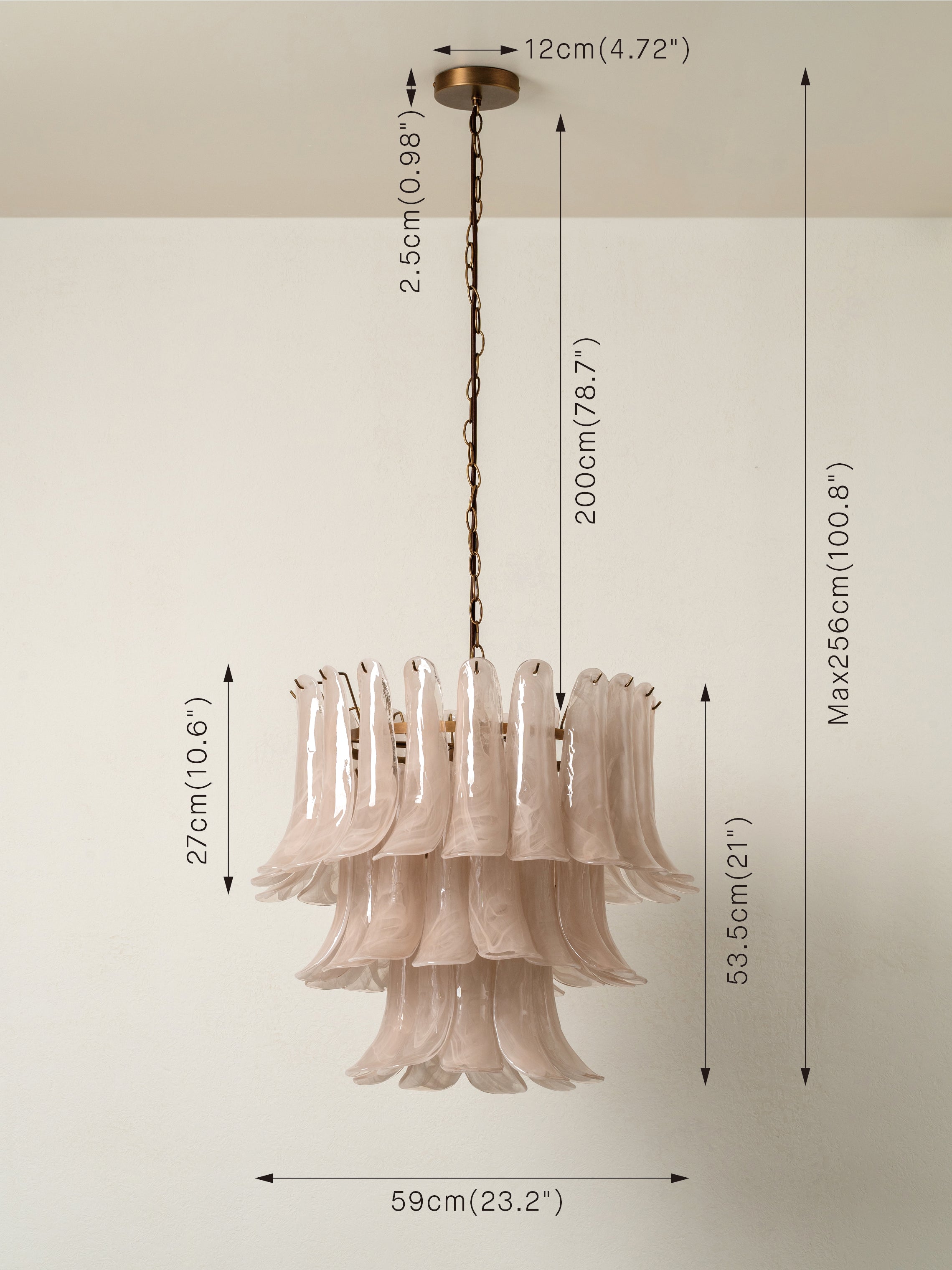 Lonso taupe chandelier