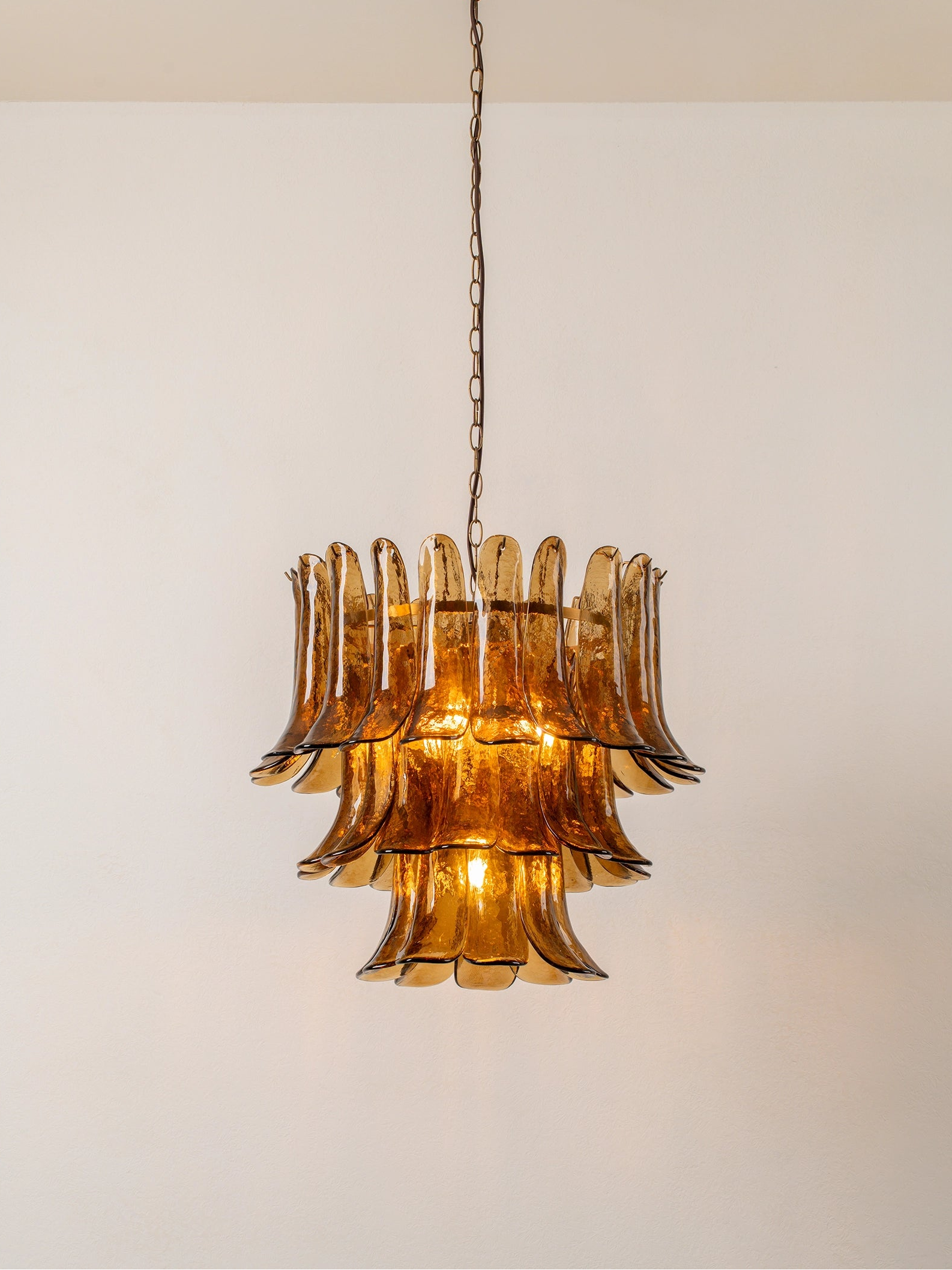 Lonso - 4 light aged brass and smoked brown glass chandelier | Chandelier | lights&lamps | UK | Modern Affordable Designer Lighting