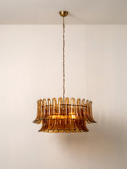 Lonso smoked brown wide chandelier | Chandelier | lights&lamps | UK | Modern Affordable Designer Lighting