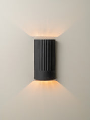 Nitara - chocolate ribbed concrete wall light | Wall Light | lights&lamps | UK | Modern Affordable Designer Lighting