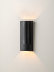 Nitara - chocolate ribbed concrete wall light | Wall Light | lights&lamps | UK | Modern Affordable Designer Lighting