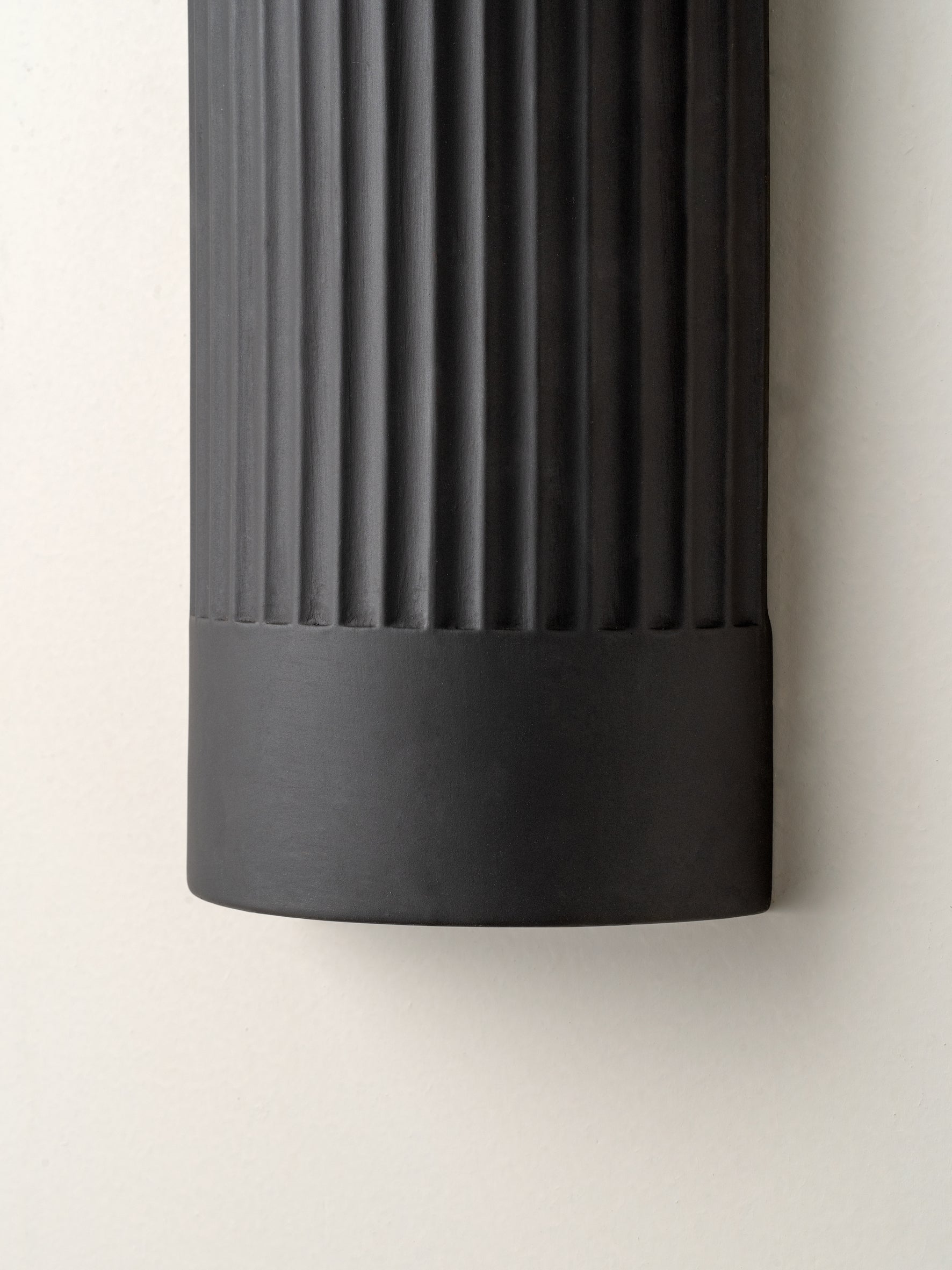 Nitara - chocolate ribbed concrete wall light | Wall Light | lights&lamps | UK | Modern Affordable Designer Lighting
