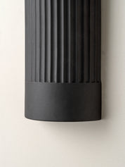 Nitara - chocolate ribbed concrete wall light | Wall Light | lights&lamps | UK | Modern Affordable Designer Lighting