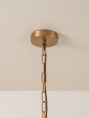 Ottino - aged brass and linen pendant | Ceiling Light | lights&lamps | UK | Modern Affordable Designer Lighting