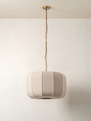 Ottino - aged brass and linen pendant | Ceiling Light | lights&lamps | UK | Modern Affordable Designer Lighting