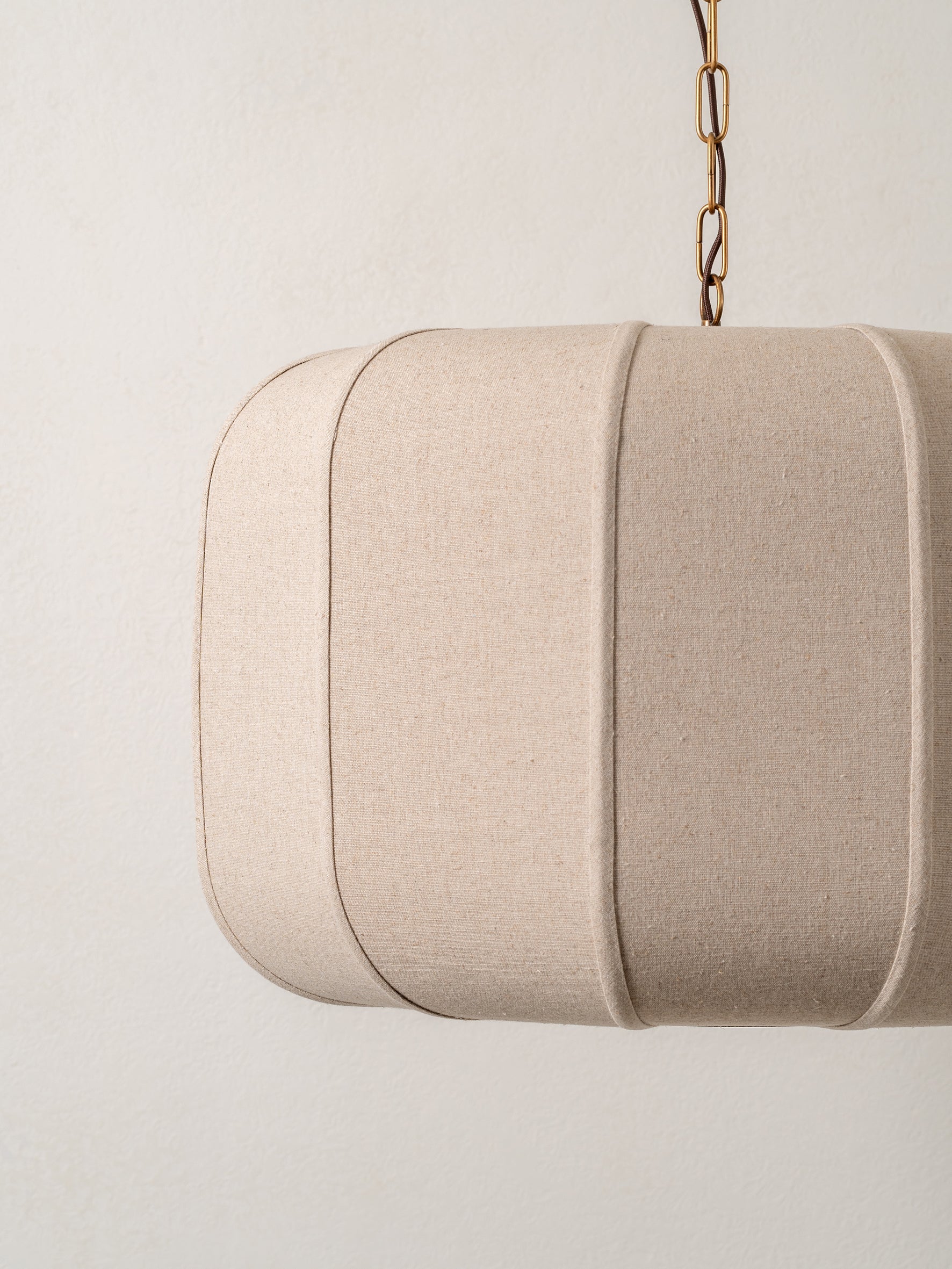 Ottino - aged brass and linen pendant | Ceiling Light | lights&lamps | UK | Modern Affordable Designer Lighting