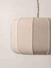 Ottino - aged brass and linen pendant | Ceiling Light | lights&lamps | UK | Modern Affordable Designer Lighting