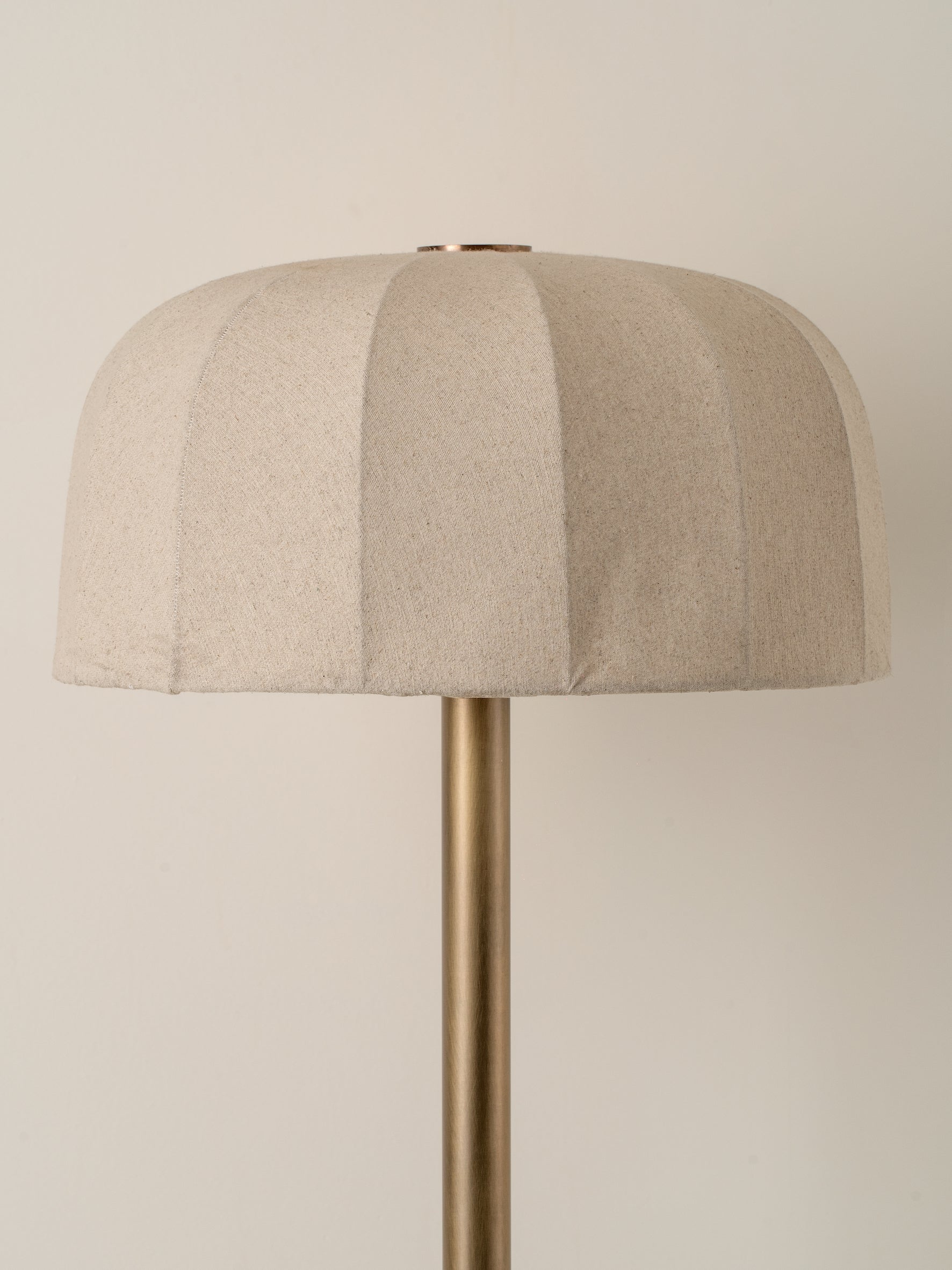 Ottino - aged brass and linen floor lamp | Floor Lamp | lights&lamps | UK | Modern Affordable Designer Lighting