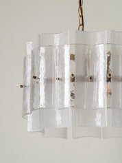 Pazo - 5 light layered textured glass oval chandelier | Chandelier | Lights & Lamps | UK | Modern Affordable Designer Lighting