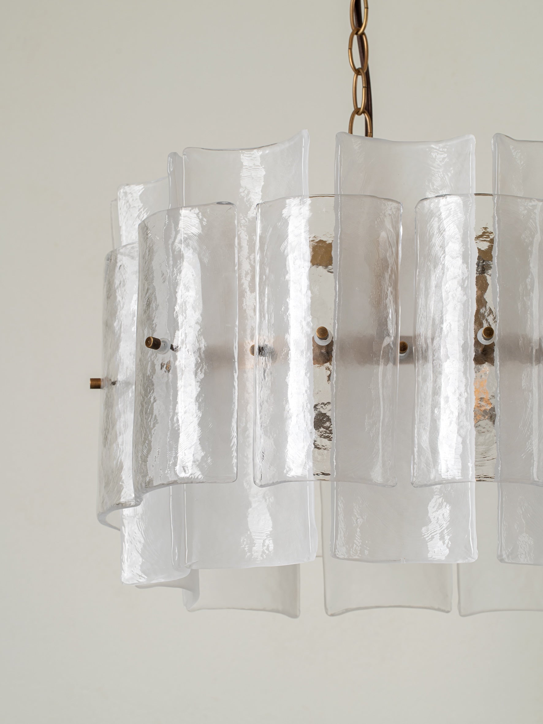 Pazo - 9 light layered textured glass oval chandelier | Chandelier | lights & lamps | Modern affordable designer lighting