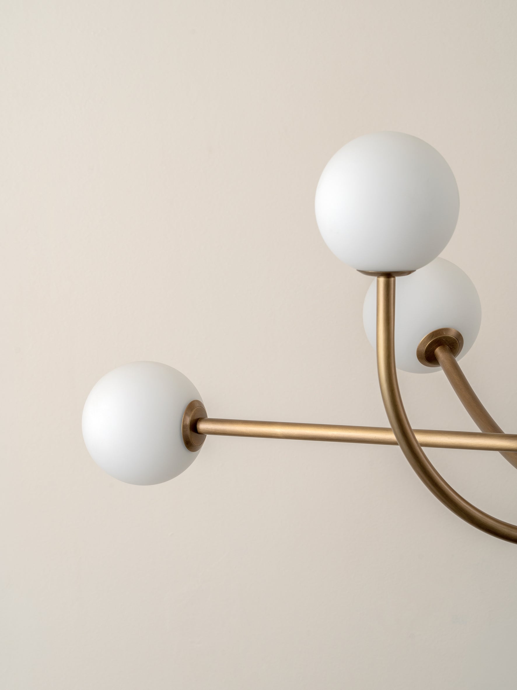 Perry - 6 light aged brass and opal pendant | Ceiling Light | Lights & Lamps | UK