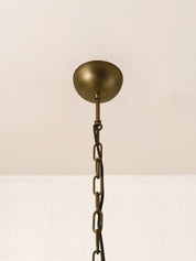 Petalia - 9 light aged brass and smoked green glass tube wide chandelier | Chandelier | lights&lamps | UK | Modern Affordable Designer Lighting