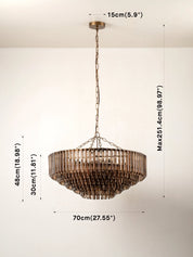 Petalia - 9 light bronze and smoked chocolate glass tube wide chandelier | Chandelier | Lights & Lamps | UK | Modern Affordable Designer Lighting