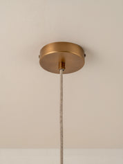 Porsa - 1 light aged brass and warm white porcelain pendant | Ceiling Light | lights&lamps | UK | Modern Affordable Designer Lighting