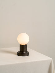 Porta bronze and opal rechargeable table lamp | Table Lamp | Lights & Lamps | UK | Modern Affordable Designer Lighting