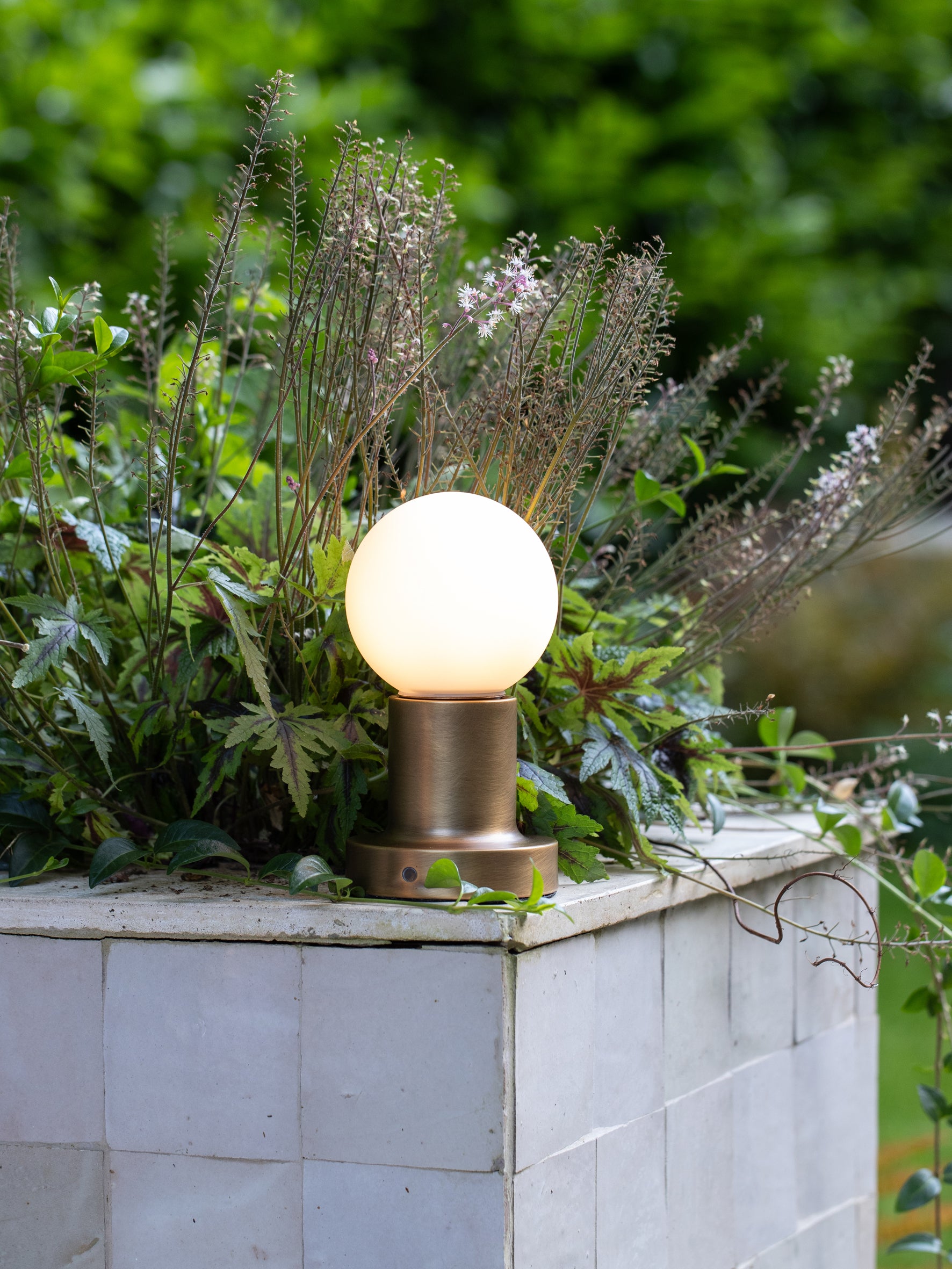 Porta - aged brass and opal rechargeable table lamp | Table Lamp | Lights &amp; Lamps | UK | Modern Affordable Designer Lighting