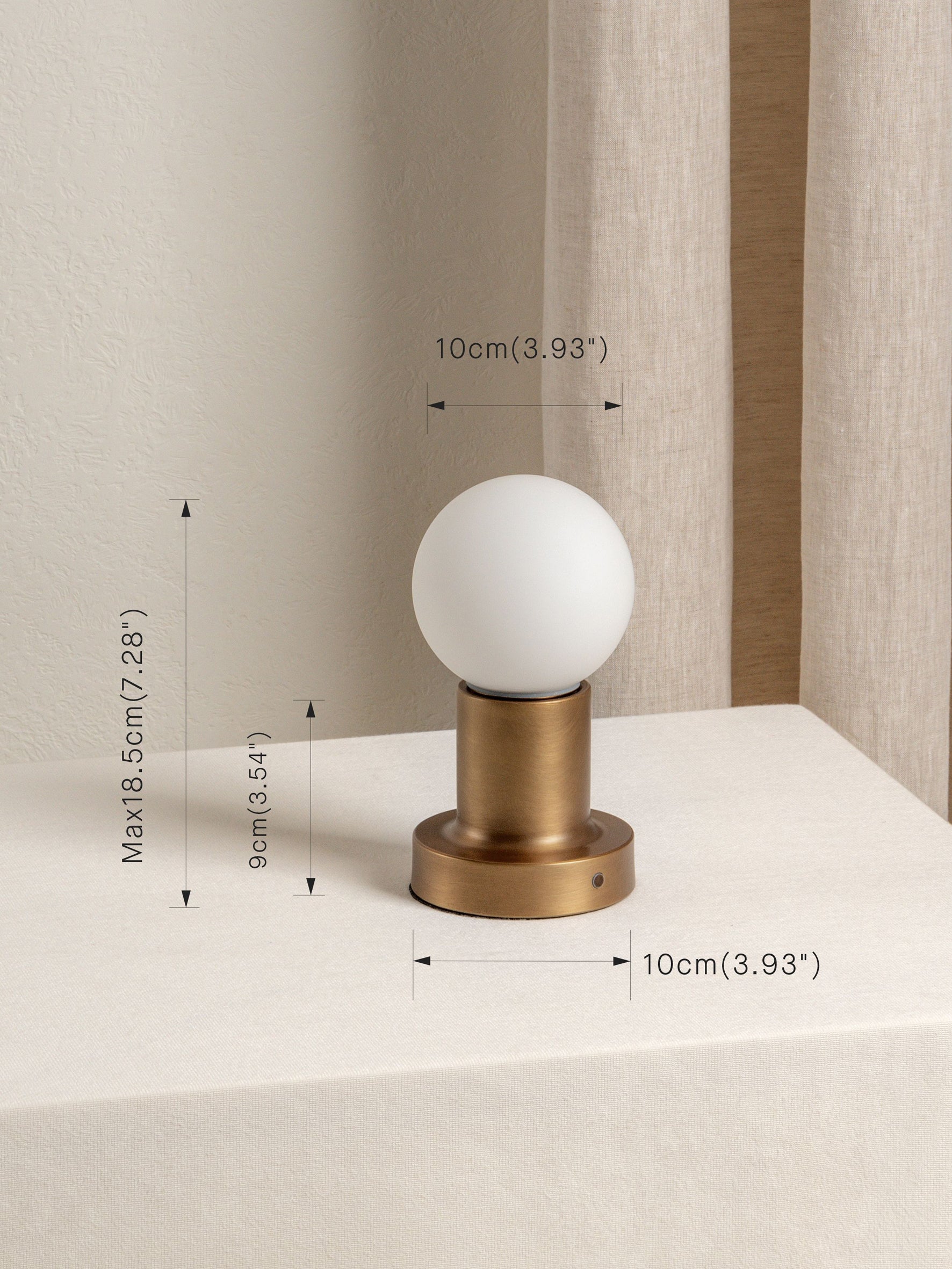 Porta - aged brass and opal rechargeable table lamp | Table Lamp | lights&lamps | UK | Modern Affordable Designer Lighting