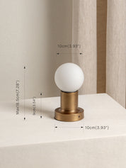 Porta - aged brass and opal rechargeable table lamp | Table Lamp | lights&lamps | UK | Modern Affordable Designer Lighting