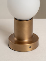 Porta - aged brass and opal rechargeable table lamp | Table Lamp | lights&lamps | UK | Modern Affordable Designer Lighting