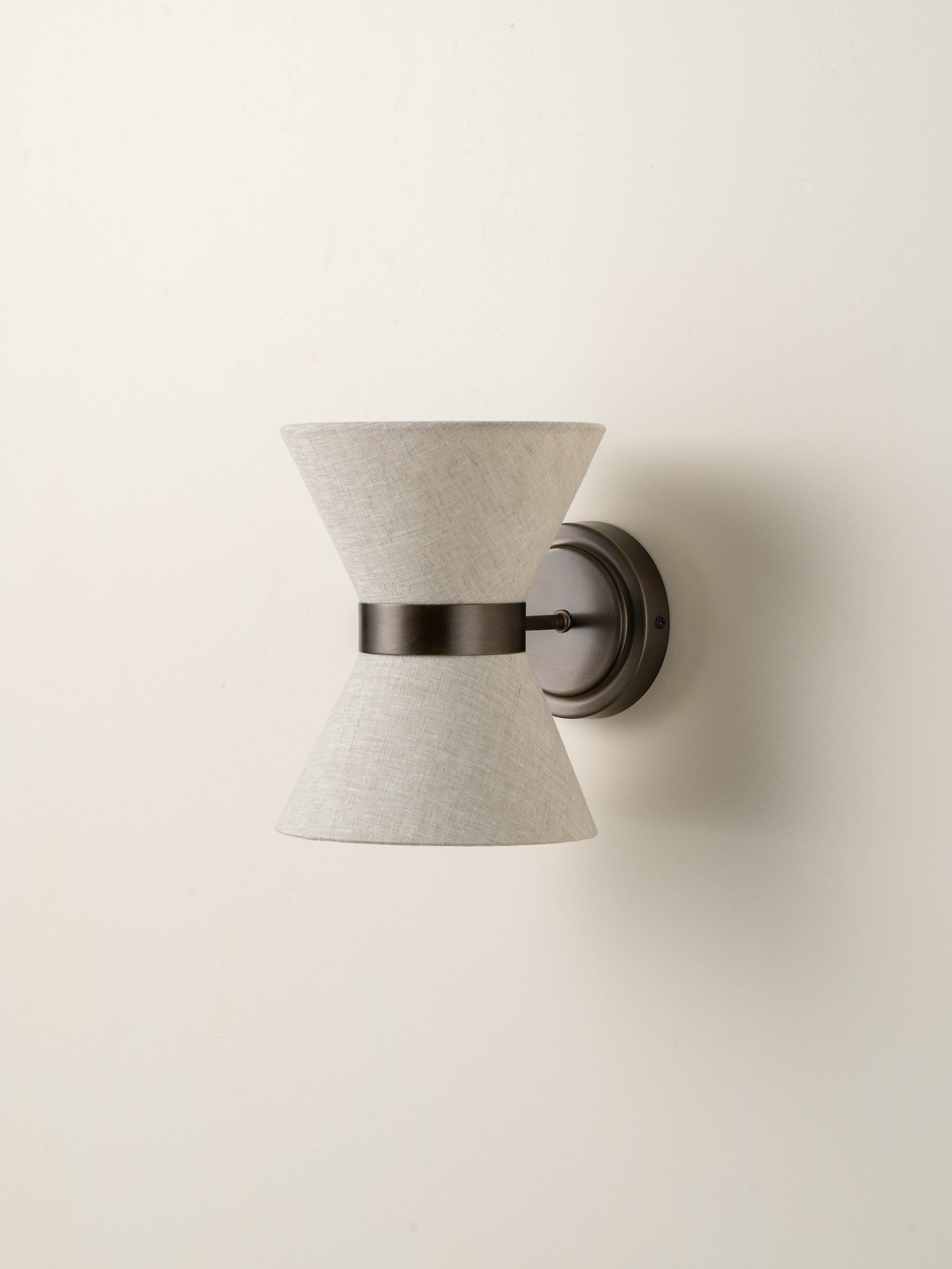 Renwick - linen and bronze wall light | Wall Light | lights&amp;lamps | UK | Modern Affordable Designer Lighting