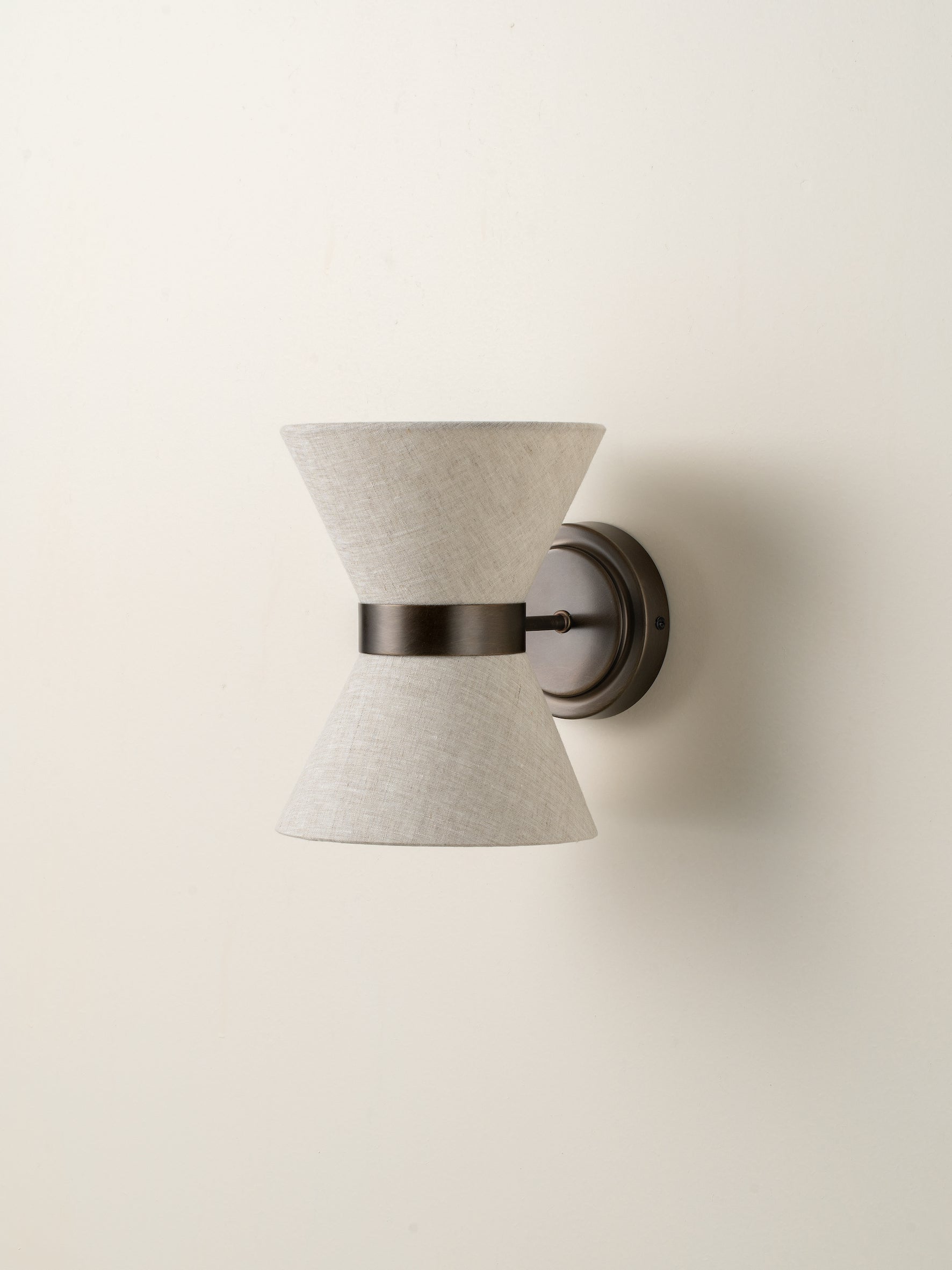 Renwick - linen and bronze wall light | Wall Light | Lights & Lamps | UK | Modern Affordable Designer Lighting