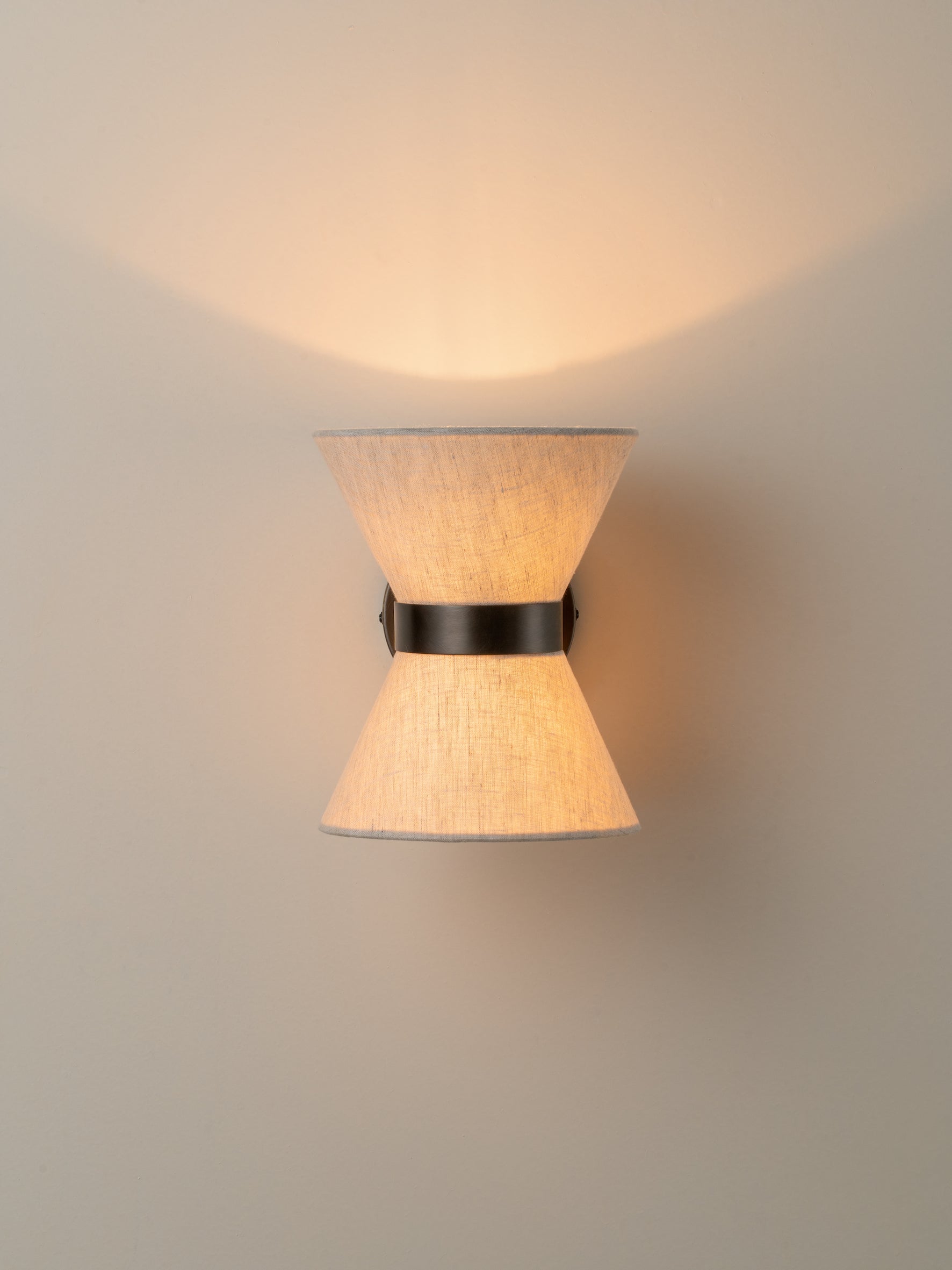 Renwick - linen and bronze wall light | Wall Light | lights&lamps | UK | Modern Affordable Designer Lighting