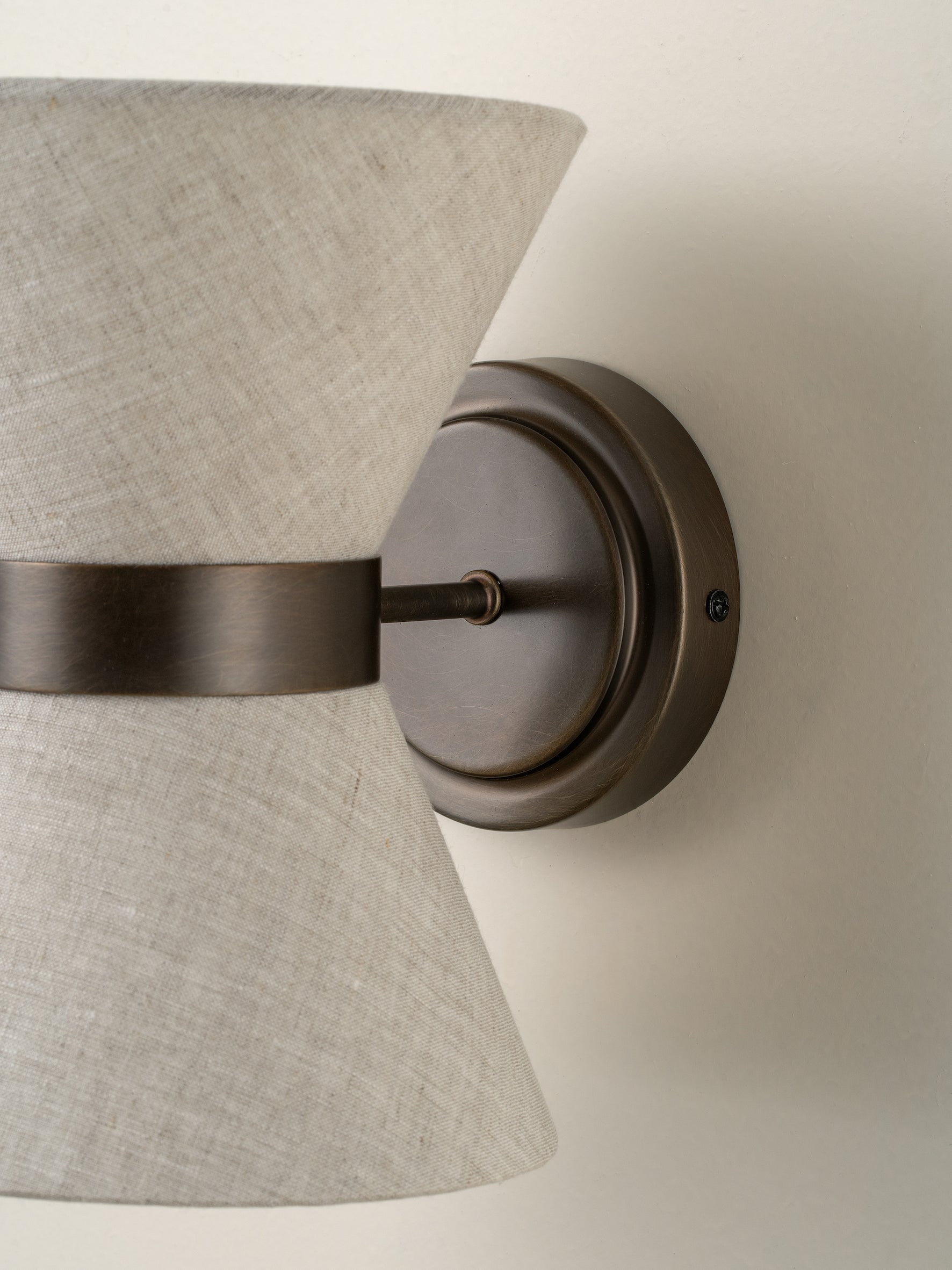 Renwick - linen and bronze wall light | Wall Light | lights&lamps | UK | Modern Affordable Designer Lighting