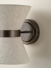 Renwick - linen and bronze wall light | Wall Light | lights&lamps | UK | Modern Affordable Designer Lighting