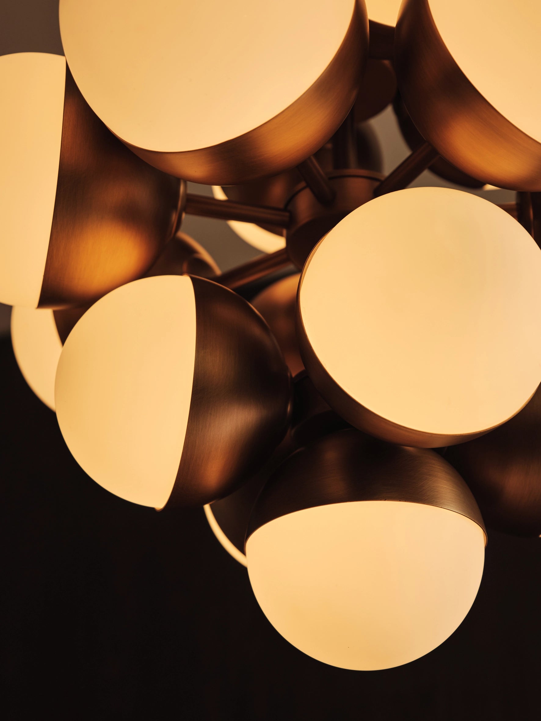 Rocio - 16 light aged brass and opal chandelier | Chandelier | lights&amp;lamps | UK | Modern Affordable Designer Lighting