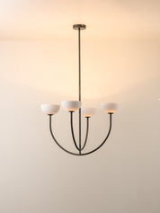 Ruzo - 4 light bronze and porcelain pendant | Ceiling Light | Lights & Lamps | UK | Modern Affordable Designer Lighting