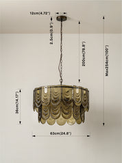 Selmes - 4 light bronze and smoked green glass chandelier | Chandelier | lights&lamps | UK | Modern Affordable Designer Lighting