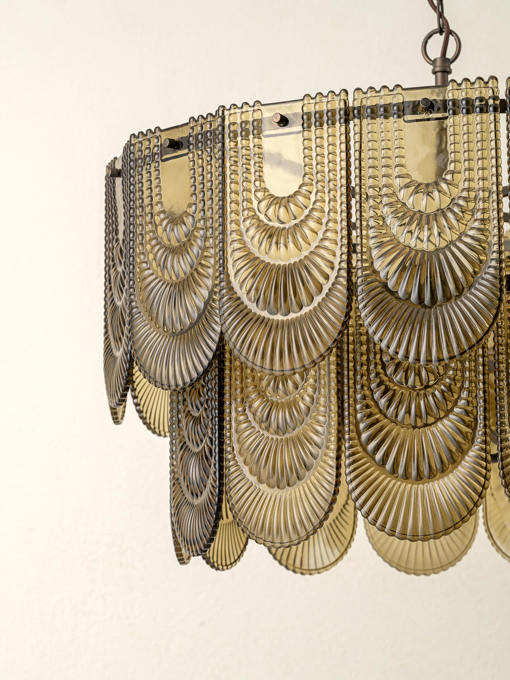 Selmes - 4 light bronze and smoked green glass chandelier | Chandelier | lights&lamps | UK | Modern Affordable Designer Lighting