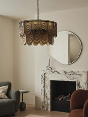Selmes - 4 light bronze and smoked green glass chandelier | Chandelier | lights&lamps | UK | Modern Affordable Designer Lighting