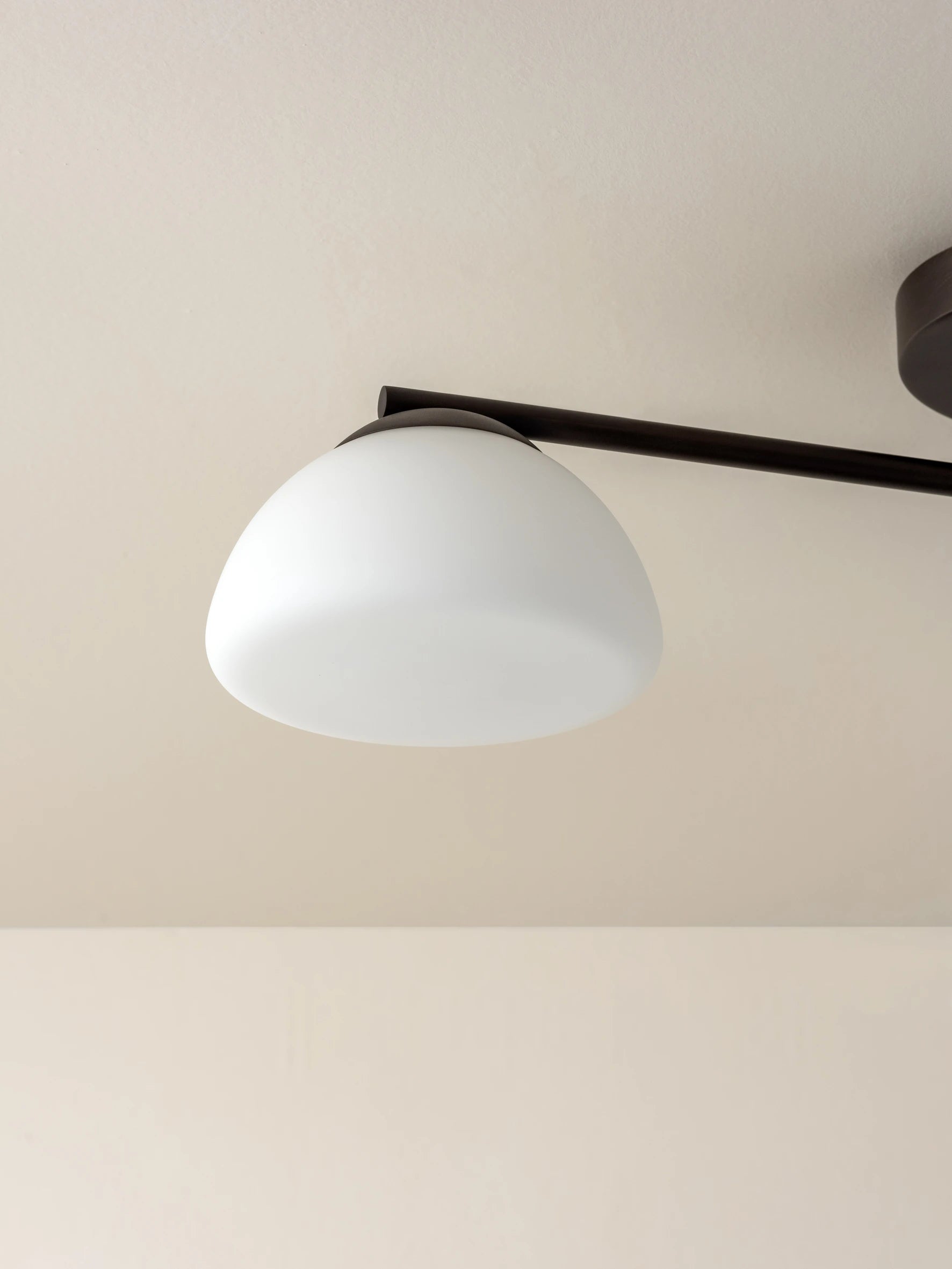 Silio - 3 light bronze and opal flush | Ceiling Light | Lights & Lamps | UK | Modern Affordable Designer Lighting
