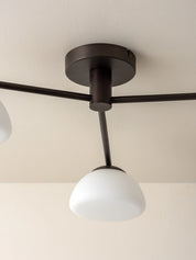 Silio - 3 light bronze and opal flush | Ceiling Light | Lights & Lamps | UK | Modern Affordable Designer Lighting