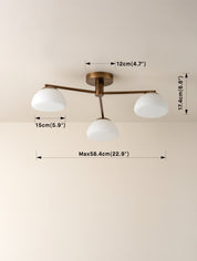 Silio - 3 light aged brass and opal flush | Ceiling Light | Lights & Lamps | UK | Modern Affordable Designer Lighting