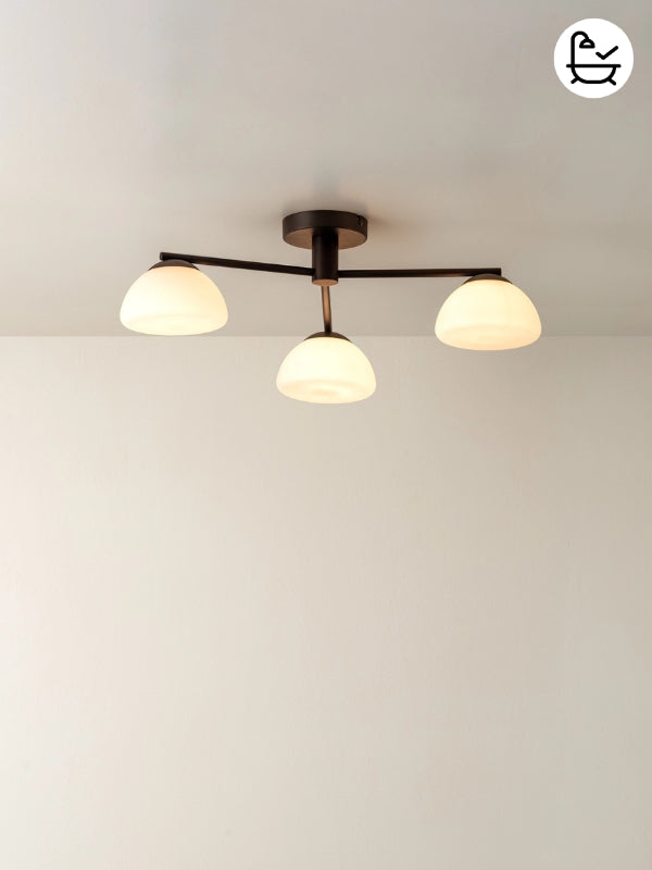 Silio - 3 light bronze and opal flush