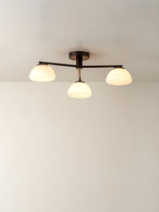 Silio - 3 light bronze and opal flush | Ceiling Light | Lights & Lamps | UK | Modern Affordable Designer Lighting