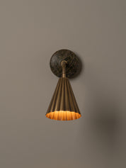 Vale aged brass wall light