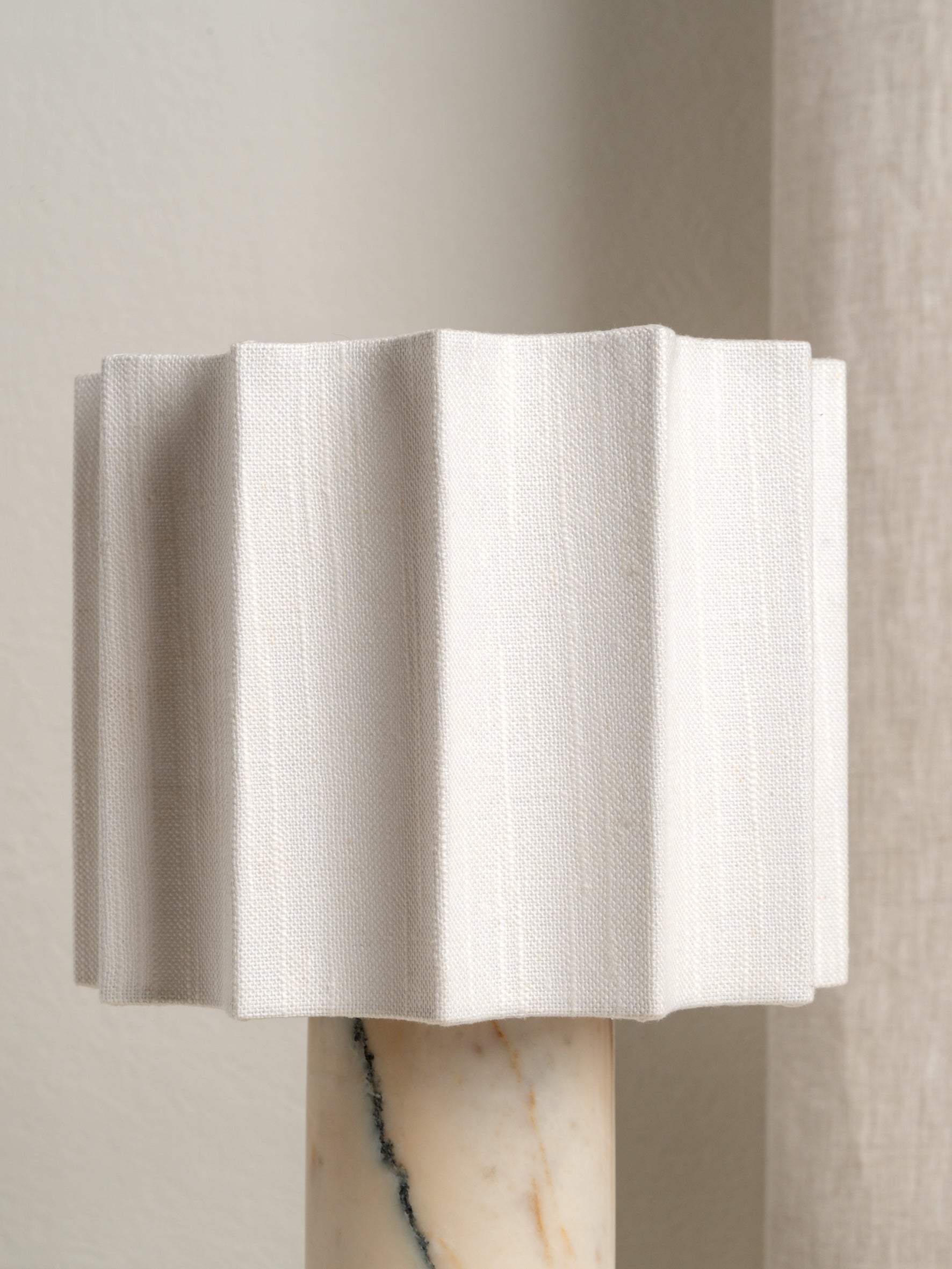 Valli - Viola Calacatta marble and linen rechargeable table lamp |  | Lights & Lamps | UK | Modern Affordable Designer Lighting