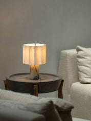 Valli - Viola Calacatta marble and linen rechargeable table lamp | Table Lamp | lights&lamps | UK | Modern Affordable Designer Lighting