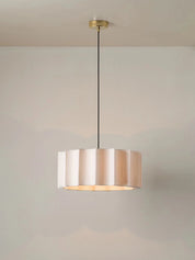 Viotti - white inverted scallop linen lampshade | Lamp shade | lights&lamps | UK | Modern Affordable Designer Lighting