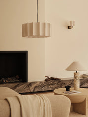 Viotti - white inverted scallop linen lampshade | Lamp shade | lights&lamps | UK | Modern Affordable Designer Lighting