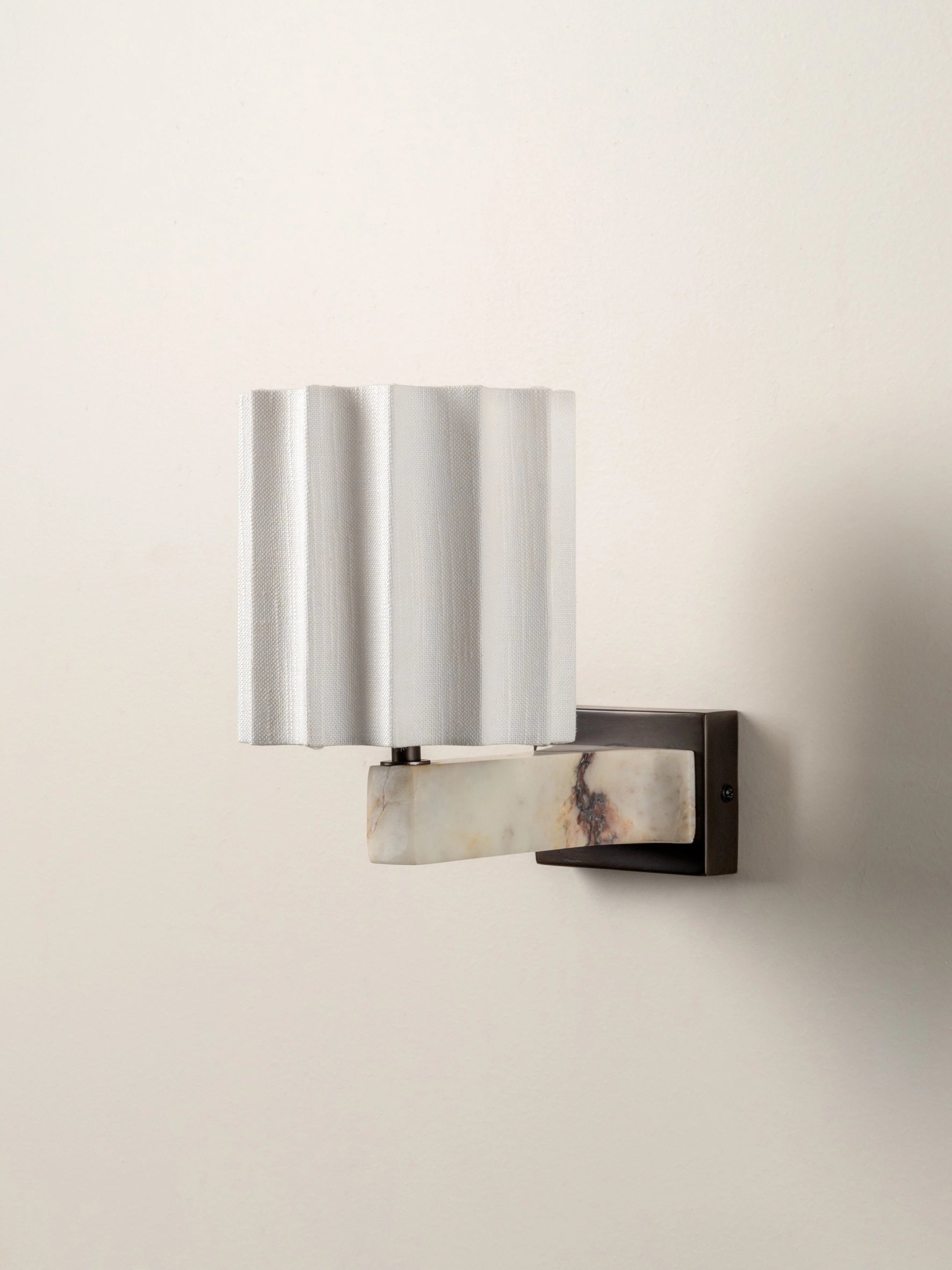 Viotti - Calacatta Viola marble and linen wall light | Wall light | lights & lamps | Modern affordable designer lighting